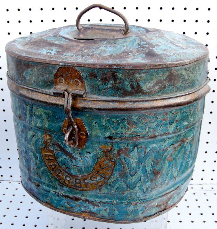 Colorful Tole Hat Box