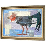 Abstract Rooster Painting