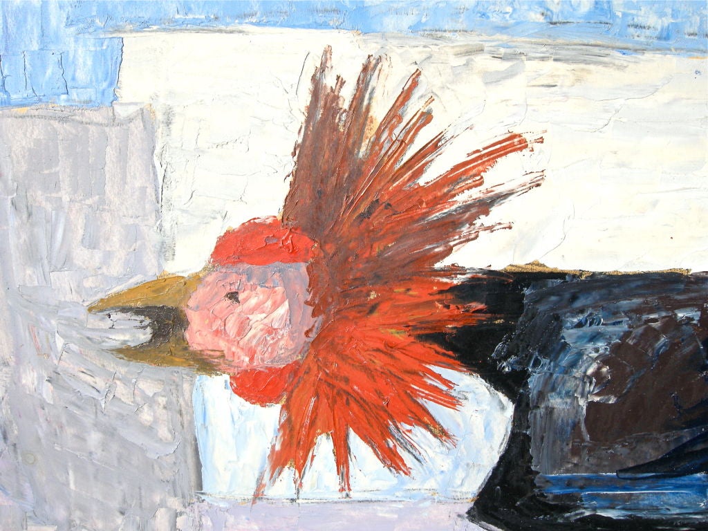 Abstract Rooster Painting
