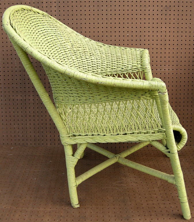 20th Century Colorful Wicker Chairs