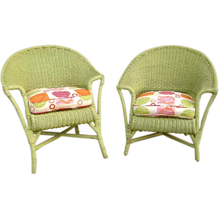 Colorful Wicker Chairs