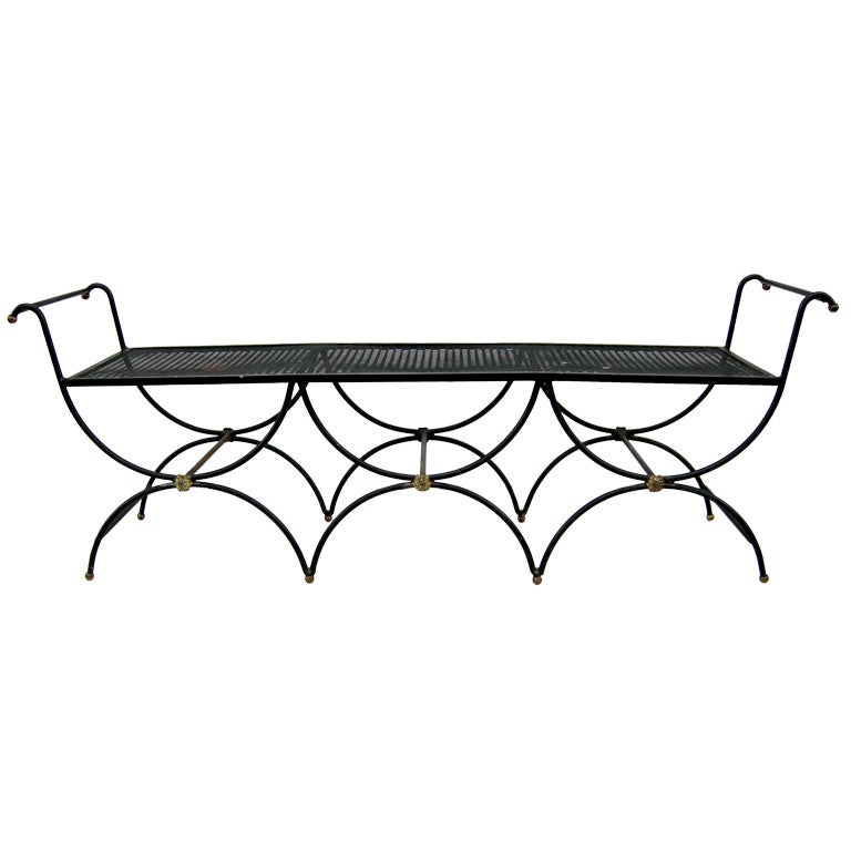 Long Italian Iron Bench