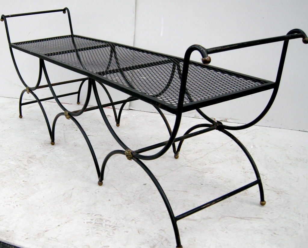 Long Italian Iron Bench 1