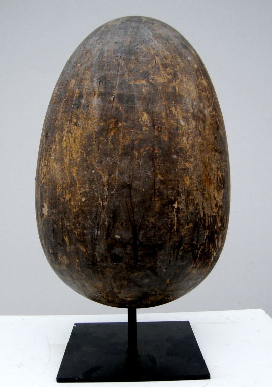 American Large Wooden Egg Sculpture