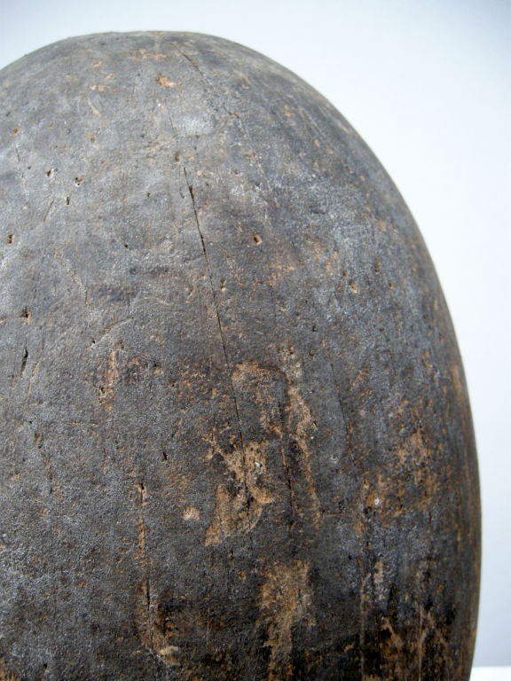 Mid-20th Century Large Wooden Egg Sculpture