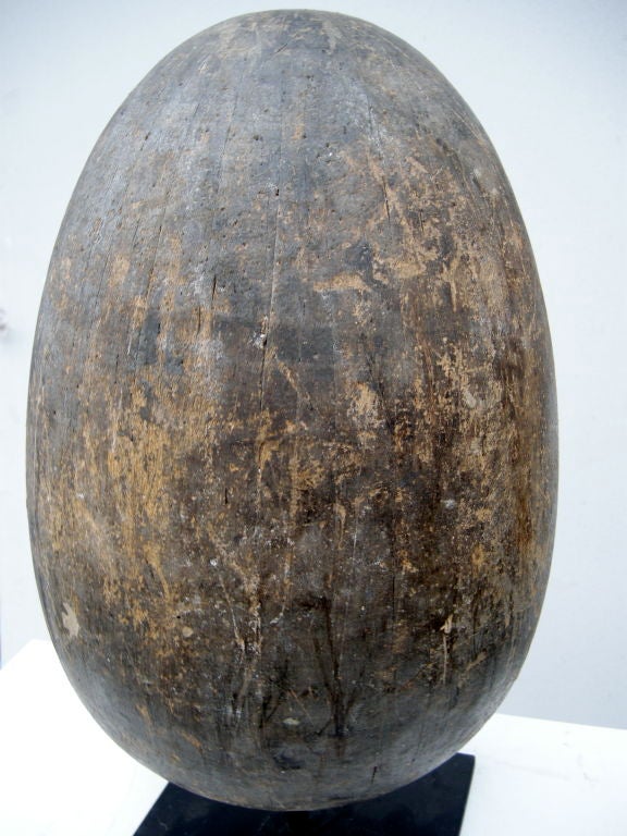 Large Wooden Egg Sculpture 1