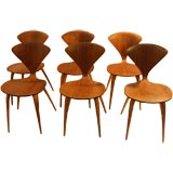 NORMAN CHERNER ; SET OF 6 Vintage SIDECHAIRS