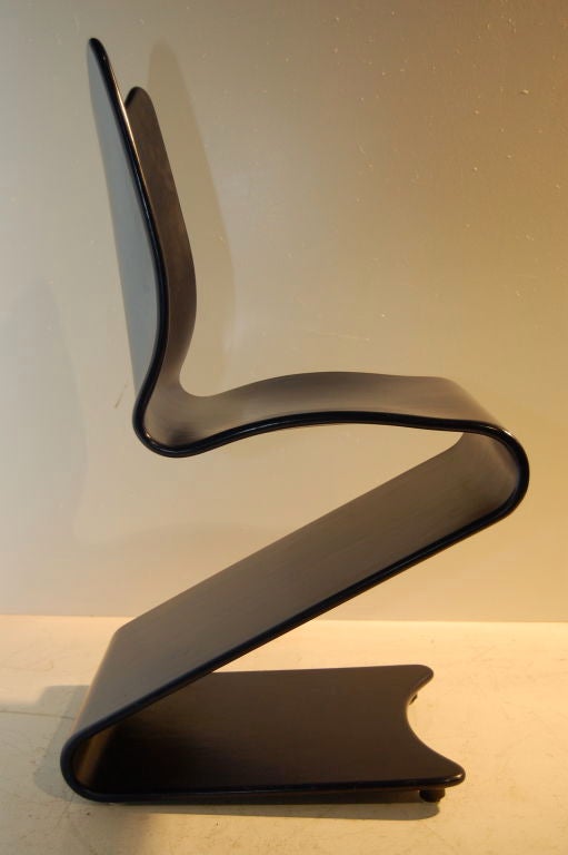 German VERNER PANTON PLYWOOD CANTILEVER CHAIR