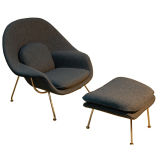 EERO SAARINEN WOMB CHAIR AND OTTOMAN