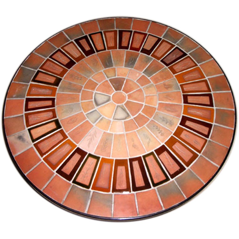 TABLE COFFEE ROGER CAPRON TILED (SIGNÉE)