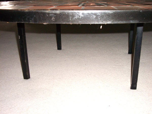 Milieu du XXe siècle TABLE COFFEE ROGER CAPRON TILED (SIGNÉE)