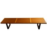 GEORGE NELSON SLAT BENCH ; LABELLED