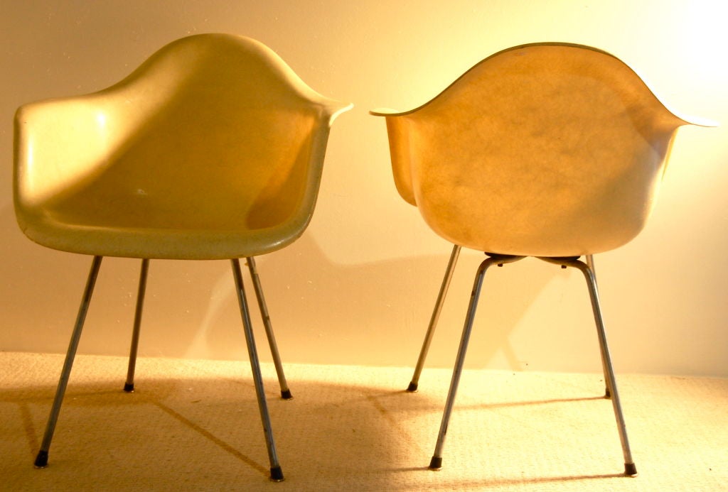 CHARLES AND RAY EAMES ; PAIR OF ZENITH PARCHMENT SHELLS