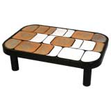 Tiled coffee table by Roger Capron