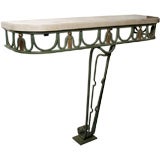 Art Deco console table with marble top