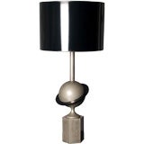 Imposing table lamp with black plexi detail