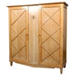 Limed oak armoire