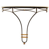 Painted and gilt metal console table