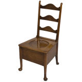Antique 18th Century Mahogany Commode Chair
