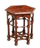 Moorish octagonal mahogany side table