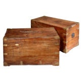 Pair of camphor wood trunks