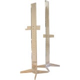 Matched pair of 1970s Perspex easels