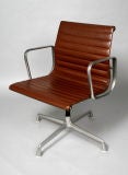 1960s Leather and Chrome Desk Chair
