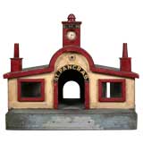 1940's Hand Crafted Model of Railway Station