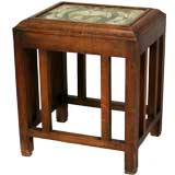 Rare Arts and Crafts Mosaic Inlaid Side Table