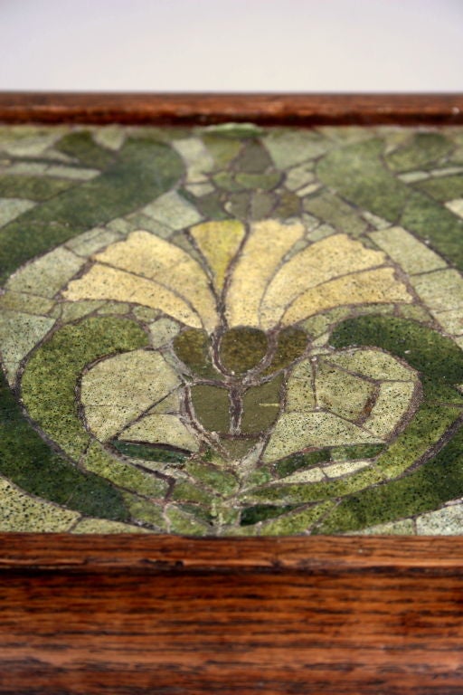 Rare Arts and Crafts Mosaic Inlaid Side Table