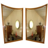 Pair of shaped mirrors,