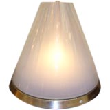 Iridescent glass light by Mazzega