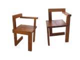 Pair of Steltman chairs by Gerrit Rietveld