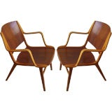 Pair of AX chairs by Orla M. Nielsen and Peter Hvidt