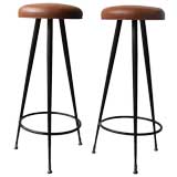 Pair of Circular Bar Stools