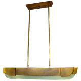 Gilt Metal and Glass Ceiling Light