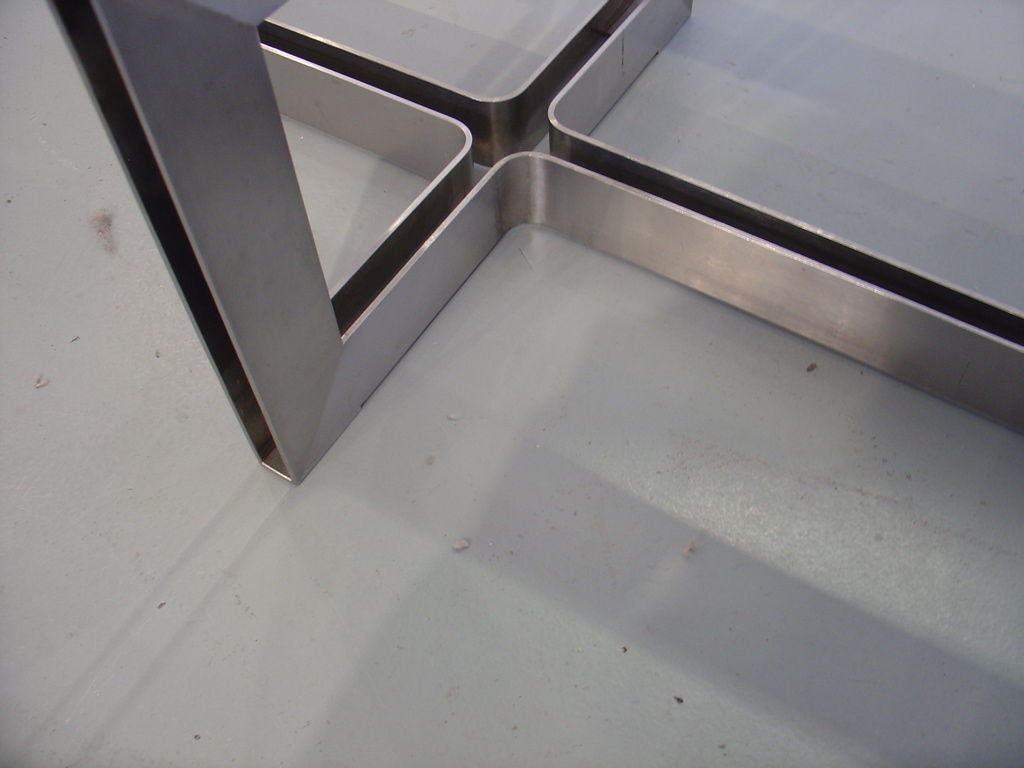 Steel and Glass Coffee Table