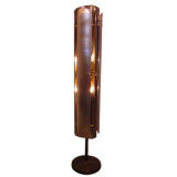 Chrome and Brushed Steel Floor Lamp