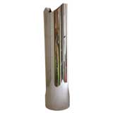 Tall Cylindrical Silver Vase by Sabattini