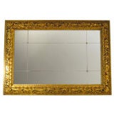 French Large Carved Giltwood Framed Mirror