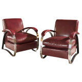 Pair McKay Chrome Lounge Chairs