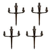 Set of Four Germanic Figural Wall Sconces