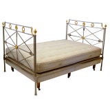 Antique Empire Steel and Ormolu Campaign Bed