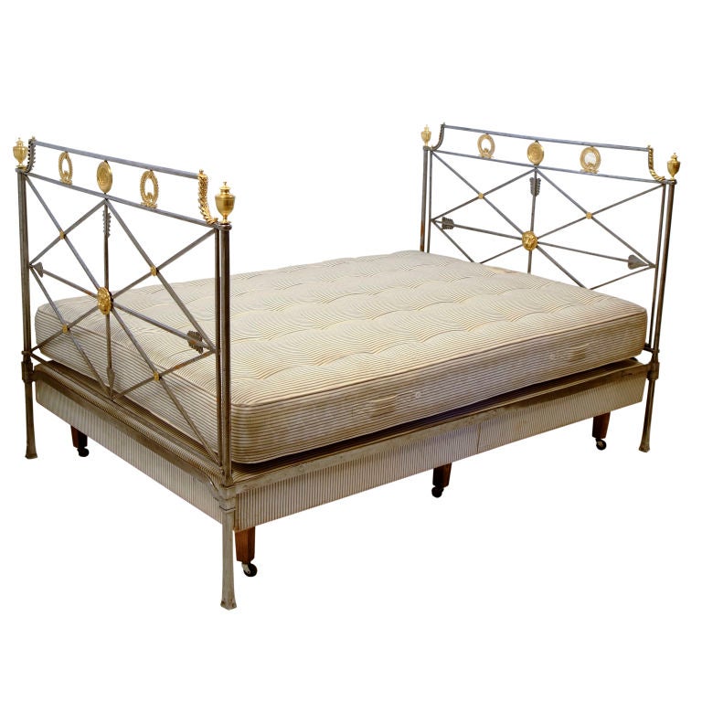 Empire Steel and Ormolu Campaign Bed