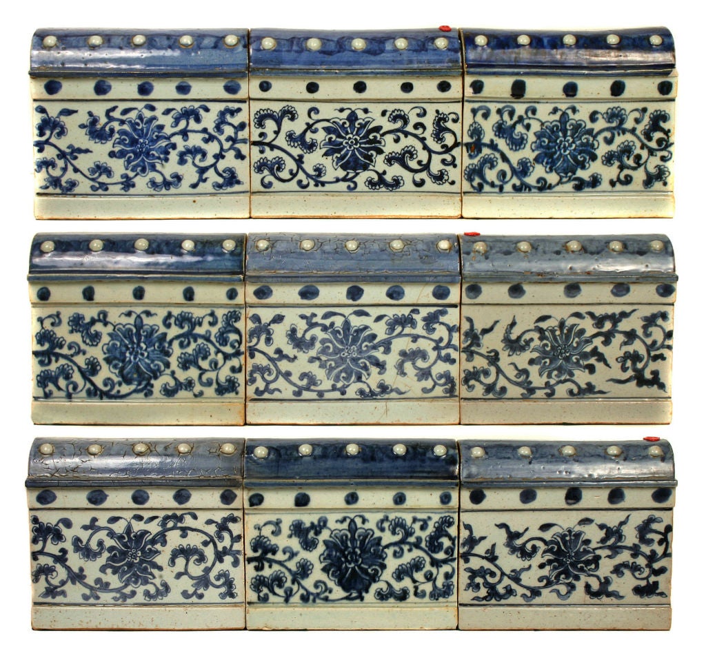18th Century and Earlier Ming Dynasty Porcelain Capping Stone