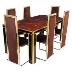 Willy Rizzo Dining Table and Chairs