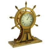 Antique Victorian Bronze ‘Ship’s Wheel’ Clock