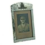 Silver plate rectangular military photo frame