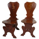 Pair Regency Mahogany Hall Chairs