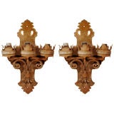 Pair of Iron Neo Gothic wall sconces